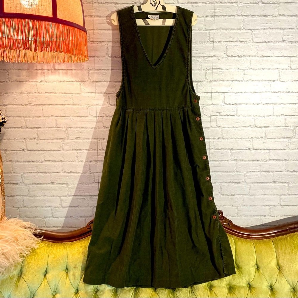 VINTAGE 🎈SOLD🎈Dress Overalls Via Saint Andrea Dark Green Size 5/6